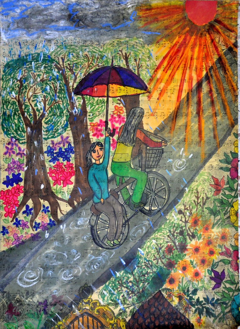 《太阳雨》陈灵玥 11岁(指导教师:王小燕)