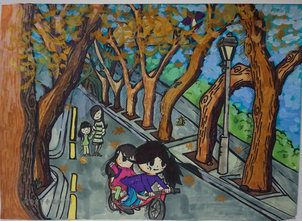 《林荫道》季涵钰11岁(指导教师:王小燕)