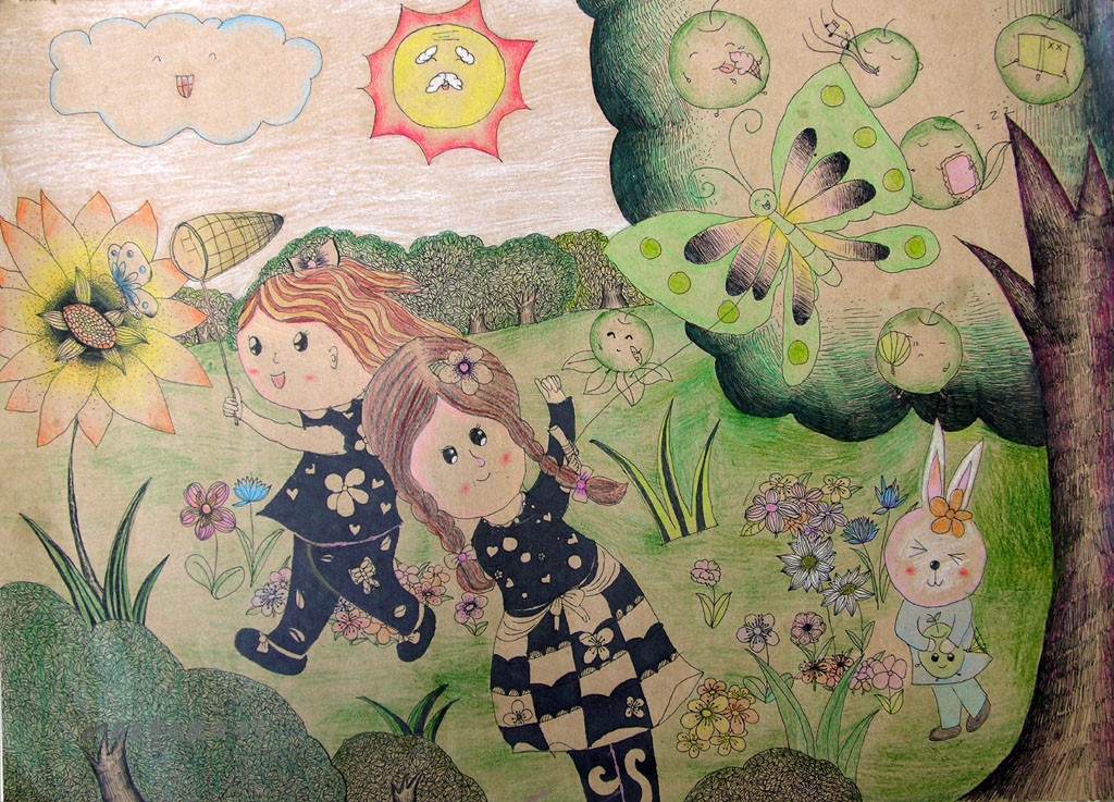 《郊游》林千裕 10岁(指导教师:王小燕)