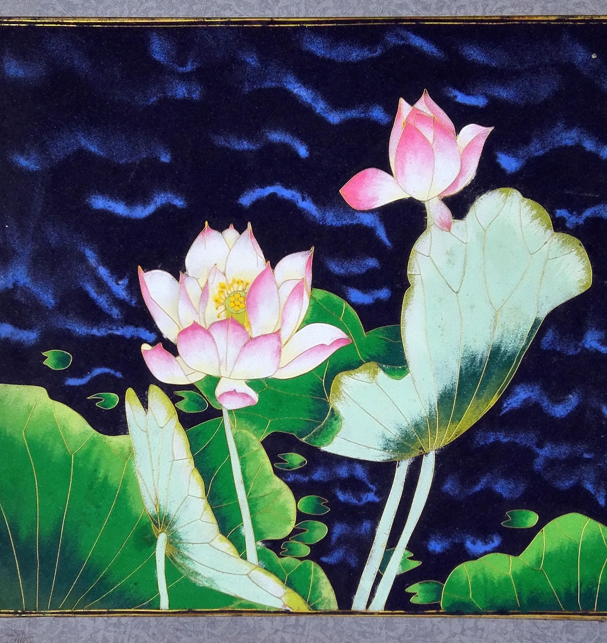 景泰蓝画《出水芙蓉》