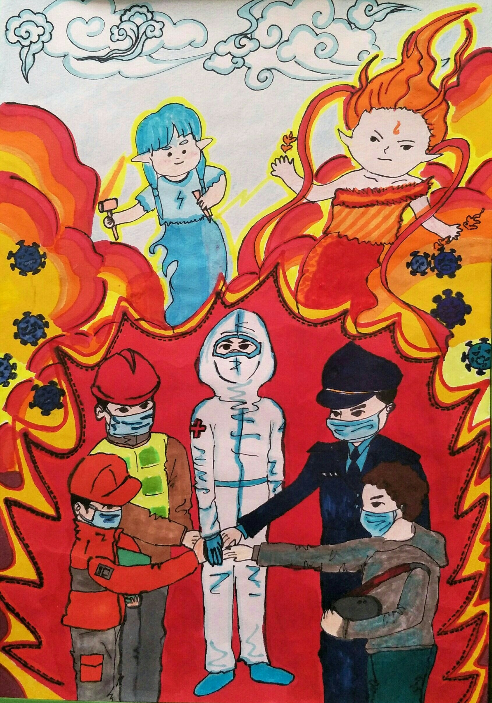 《万众一心 战疫必胜》